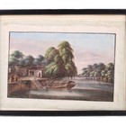  2  19th Cent Chinese Export Gouache Watercolor Pith Paper Paintings Tingqua 