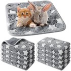  8 Pcs Guinea Pig Bedding Cage Liners Bulk Blankets Grey Star 12 X 12 Inch