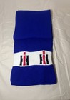 Vintage Blue Ih International Harvester Knit Scarf W  White Red And Black Logo 