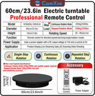 23 6in Remote Large Motorized Electric Turntable Rotating Platform Photography T