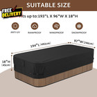 Outdoor Waterproof Hot Tub Swim Spa Cover 194 X 97 Inch Fit 8 X 16 Ft 192 X 96  