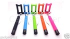 Black Foldable Selfie Extendable Monopod Stick With Remote For Samsung   Iphone 