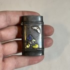 Antique Japanese Sterling Silver Enamel Match Safe Vesta