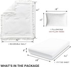 3 Pieces Crib Bedding Set Baby Ruffle Quilted Comforter With Fitted Sheet And   