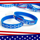 Charlie Kirk Pray Bracelet Silicone Rubber Wristband Freedom Usa Men Women