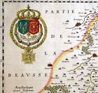 C  1635 Original Blaeu Map Of Essonne Region   France - Original Hand Color