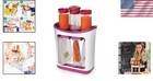 Squeeze Station  Complete Baby Food Maker   Pouch Filler - Stylish Purple Design