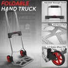 220 Lbs Cart Folding Dolly Collapsible Trolley Push Hand Truck Moving Warehouse