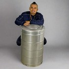 Inground Trash Can Sz 30  H X 18 5  D Grey