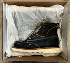 Thorogood 814-6201 American Heritage 6 Black Moc Toe Boots 9d New Box