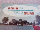 Aqua Swan Vintage Outboard Motor Boat Sales Catalog Color 9x6 White Pigeon Mi 59