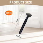 60 Pcs Vinyl Shutter Fasteners Plastic Shutter Screws Exterior Window Shutter Pi