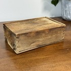 Antique Dovetail Wooden Slide Lid Box Primitive Handmade Storage Box Rustic