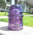Great Purple Carbon   Milk Swirled Cd 121 W g m co Glass Insulator