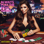 Digital Simplified Blackjack Strategy Chart Guide  Hit And Stand Rules Reference