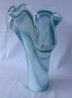 Genuine Italian Art Deco Glass Vase Blue Color Tammaro Italy No 789 Murano