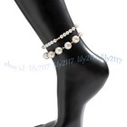 White Shell Pearl Women Anklet Foot Chain Summer Beach Sandals Barefoot Jewelry