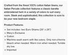 Hotel Collection  italian Percale  Euro Shams  Set Of 2  White white    