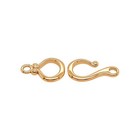 14k Solid Gold Ball-end Hook   Eye Clasp With Bead Details And Ball End Usa