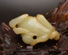 Certified Chinese Natural Hetian Jade Hand-carved Exquisite Beast Statue 2588