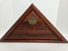 Heritage Flag  Case Shadow Box With American  Army Flag  And  Medallions  