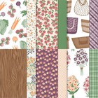 Stampin Up   To Market   Dsp- 24 Sheets 6x6 Paper  Food  Cafe  Outdoor Prints 