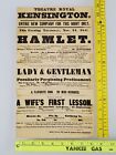 Hamlet Theatre Royal Kensington Hamlet Broadside 1841