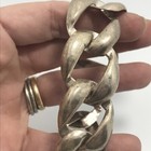 Vintage  Mexico  Tm-90  Smm  925 Sterling Silver  Bold Open Link  Bracelet  Sz 8