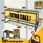 Power Tool Organizer Large 7 Drill Holder Wall Mount Heavy Duty Metal Tool Shelf