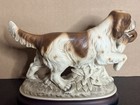 Vintage Porcelain M  Takai English Setter Hunting Dog Model  h125b73