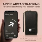 Passport Holder With Airtag Passport Wallet Travel Document Organizer - Rfid    