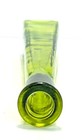 Green Glass Bottle Vase 12  Square Base Boho Modern Decor Long Stem Flower
