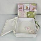 Vintage Classic Winnie The Pooh Baby Gift Set Lot Bundle Bib Rattle Washcloth