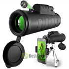 40x60 Phone Camera Zoom Monocular Telescope Bk-4 Lens Hiking Hunting With Tripod