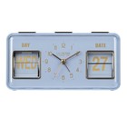 636-379b La Crosse Clock Co  Daily Flip Analog Alarm Clock With Calendar - Black