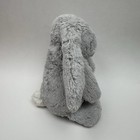 Jellycat Bashful Bunny Rabbit Plush 12  Grey Floppy Ears Stuffed Animal Toy