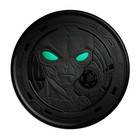 Ghana 2022 1-oz Silver 5 Cedis Alien Rhodium Plated Proof