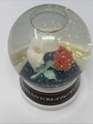 Vintage 1986 Enesco Phantom Of The Opera Mask Rose Musical Glass Snow Globe