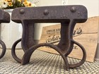 Antique Cast Iron Factory Industrial Cart Bracket Hitch Table Legs  Patent 1897