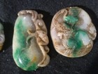 4 27f Ancient Chinese Ming-qing Dynasty 4 Jadeite Amulets 1600-1800 Ad