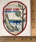 Vintage New York God   s Country Northern Pike Fishing Patch Nos Nature Wildlife