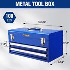 Workpro 18  Metal Tool Box W drawers Top Storage Portable Tool Chest Metal Latch