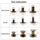 Flat Belt Screw Leather Craft Chicago Nail Brass Solid Rivet Stud Heads