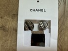 100  Authentic Chanel 2 Buttons   Golden Black Thread New In Package Cc Logo