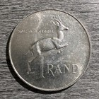 South Africa 1 Rand 1967 Silver Coin Au But Cleaned