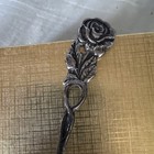 Vintage 900 Real Silver Rose Antique Spoon Beautiful Great Patina Approx 3 5 In