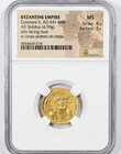 Constans Ii Gold Av Solidus Byzantine Coin 641-668 Ad - Certified Ngc Ms  unc 
