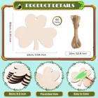  60 Pcs Unfinished Shamrock Wooden Ornaments Wooden St  Patrick s Day Cutouts 