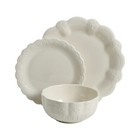 New The Pioneer Woman Toni Linen Dinnerware Set  12-piece Free Shipping