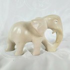 Elephant Hand-carved Natural Soapstone Rustic Smooth Figurine 4 h X 6 l Vintage